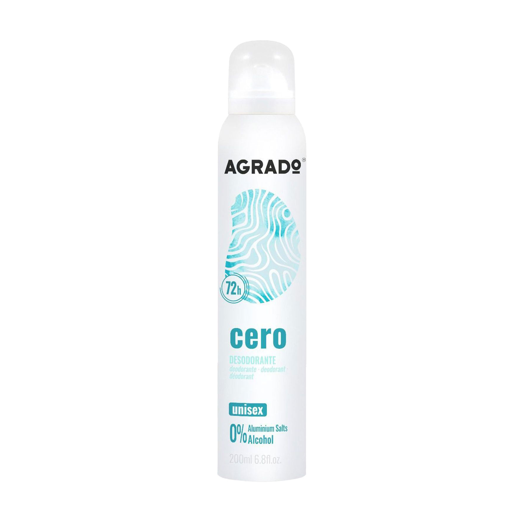 Дезодорант-спрей Agrado Zero 72h Deodorant Spray унісекс, 200 мл
